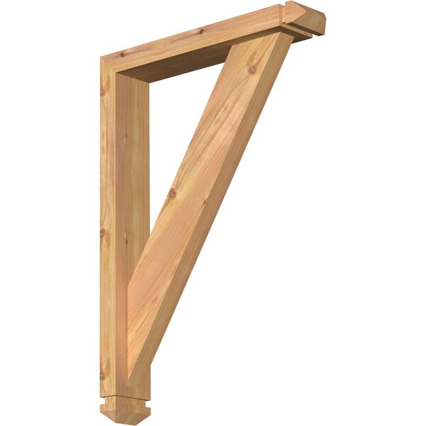 Ekena Millwork Traditional Arts and Crafts Smooth Bracket w/ Offset Brace, Western Red Cedar, 3 1/2"W x 18"D x 26"H BKT0402X18X26TRA03SWR - main